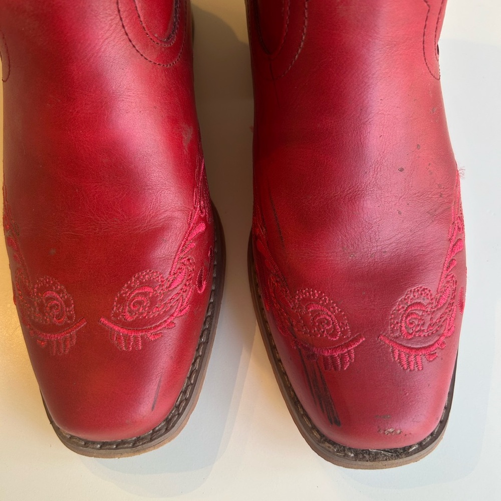 Red Western Women's Boots Size 7 - Picture 3 of 6